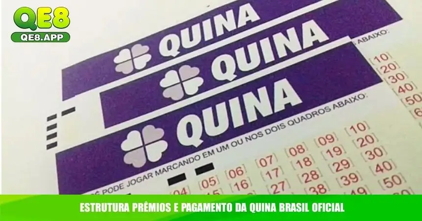 Estrutura prêmios e pagamento da Quina Brasil oficial