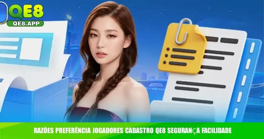 Razões preferência jogadores cadastro QE8 segurança facilidade