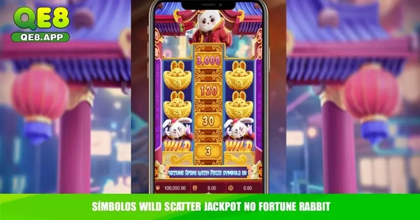 Símbolos Wild Scatter Jackpot no Fortune Rabbit